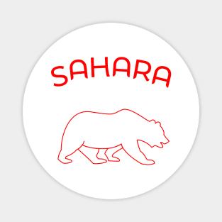 Sahara Bear Red Magnet